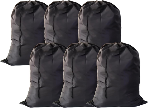 Extra Large Laundry Bag 6 Pack, Travel Laundry Bags with Drawstring Closure, 30"