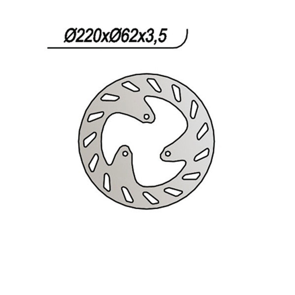 DISCO FRENO FISSO NG 487 SHERCO 3 FORI 220 X 62 X 3,5