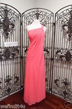 L260 BILL LEVKOFF SZ 10 PINK ONE SHOULDER FORMAL GOWN DRESS