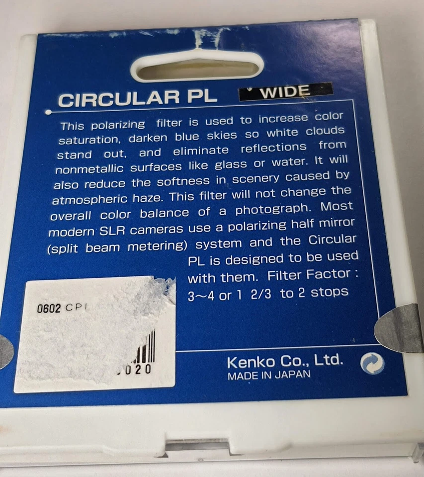 72mm Wide Angle Circular Polarizer CPL Glass Lens Filter P-CL Japan Kenko E72 - Image 4 of 4