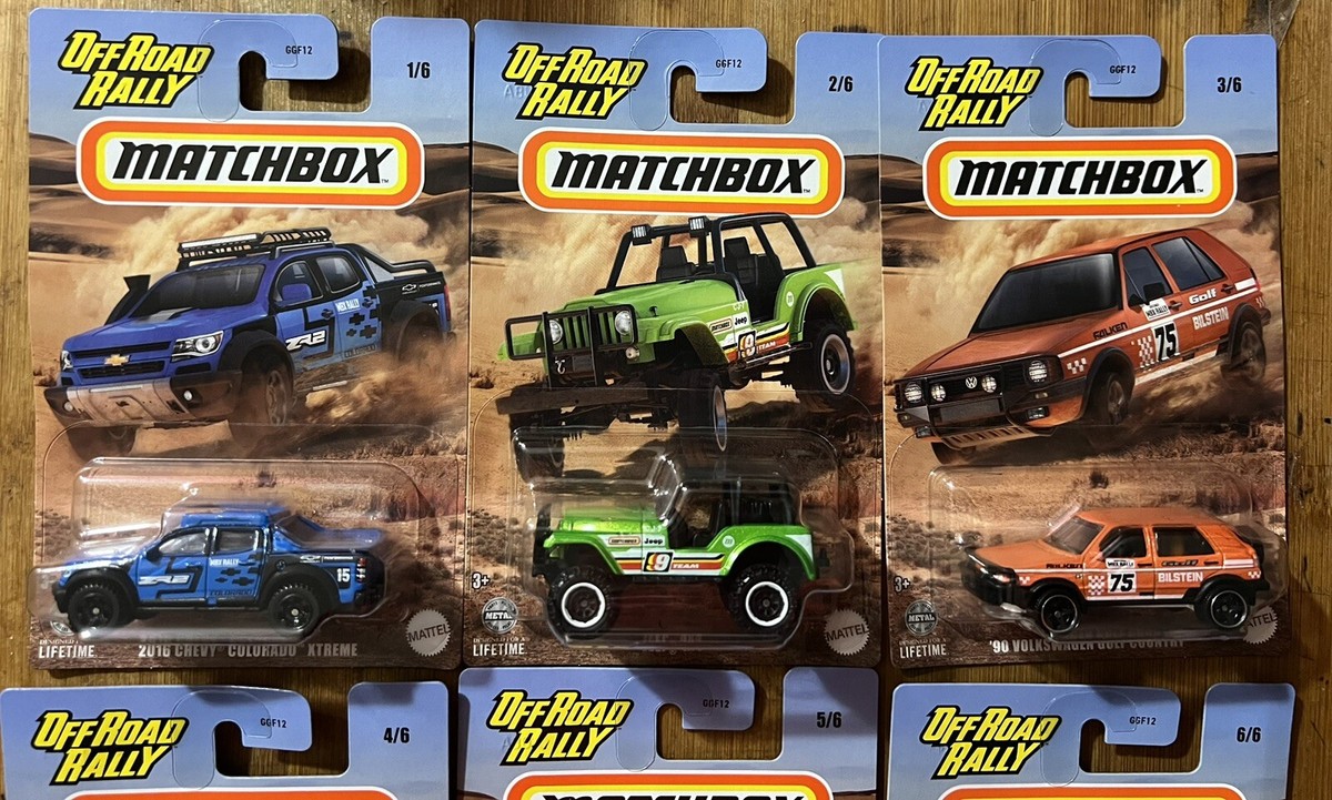 2024 Matchbox OFF ROAD RALLY Set 6 Colorado Jeep Volkswagen Toyota