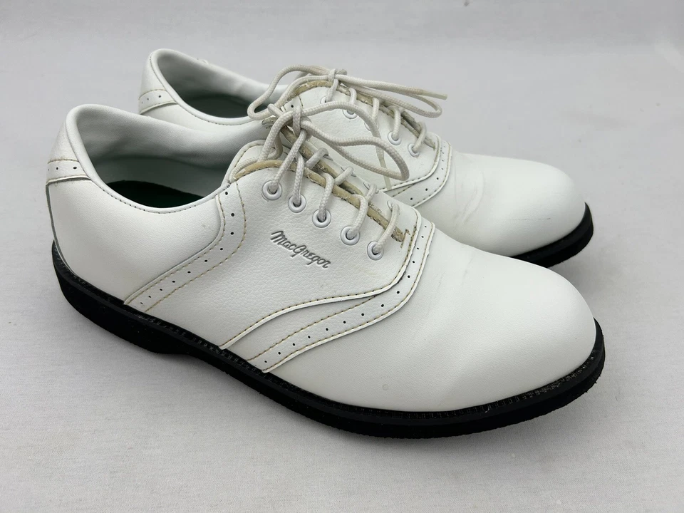 Zapatos de golf MacGregor talla 8 M para hombre sillín clásico estilo blanco 1978 picos Foto 2 de 4