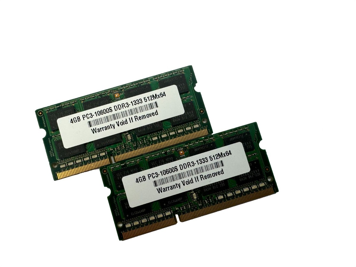 8 Go RAM DDR3 Pour HP/Compaq – Kit 2 X 4 Go PC3-10600 – SO-DIMM – Neuf (ouvert)