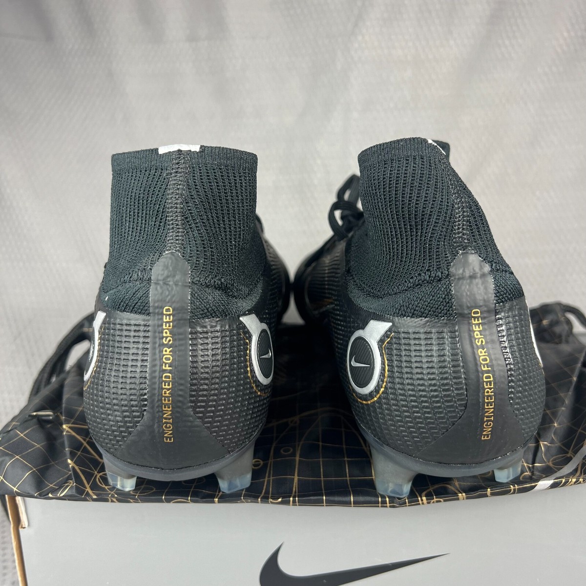 Nike Mercurial Superfly 8 Elite FG Cleats ‘Black/Gold’ DJ2839-007 Men’s Size 13 Nike Mercurial Superfly 8 Elite FG Shadow - Black/Metallic  main image 3