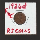 1926D   FINE   LINCOLN  CENT     FINE   1926D    /   RS COINS #203  FREE SHIP !