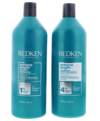 Redken Extreme Length Shampoo and Conditioner 33.8 Oz / Liter Duo 1Day Shipping