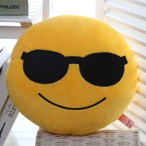 Smiley Face cushion Emoji Cushion Pillow Plush cushion Yellow SMILEY CUSHION - Picture 10 of 19