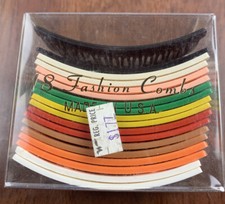 Vintage Retro Hair Comb Lot of 18 Various Colors With original package Made USA