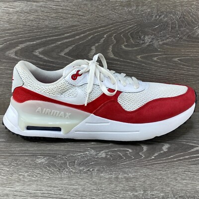 Nike Air Max Mens 12 Shoes System Athletic Casual Lifestyle Red White Running