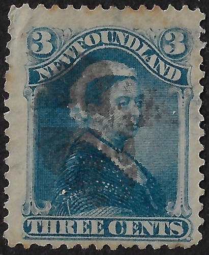 Newfoundland 1894 QV 3c bright blue, Scott 55/SG 47a, used. F-VF (a4976