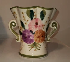 Portugal Hand Painted Floral Vase Exclusive FTD Vintage