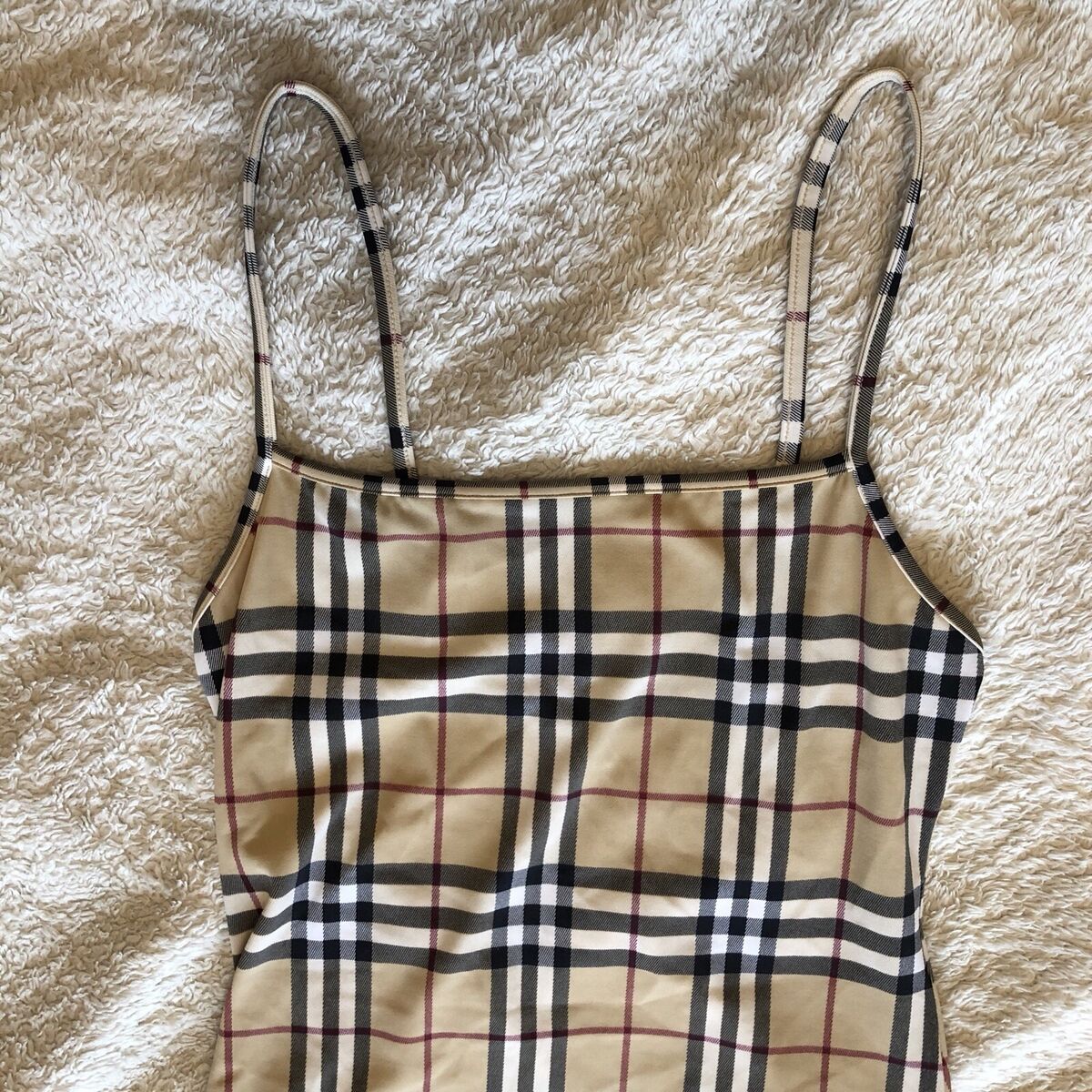 Burberry London Nova Check Beige Vintage Designer Stretch Burberry London Nova Check Beige Vintage Designer Stretch