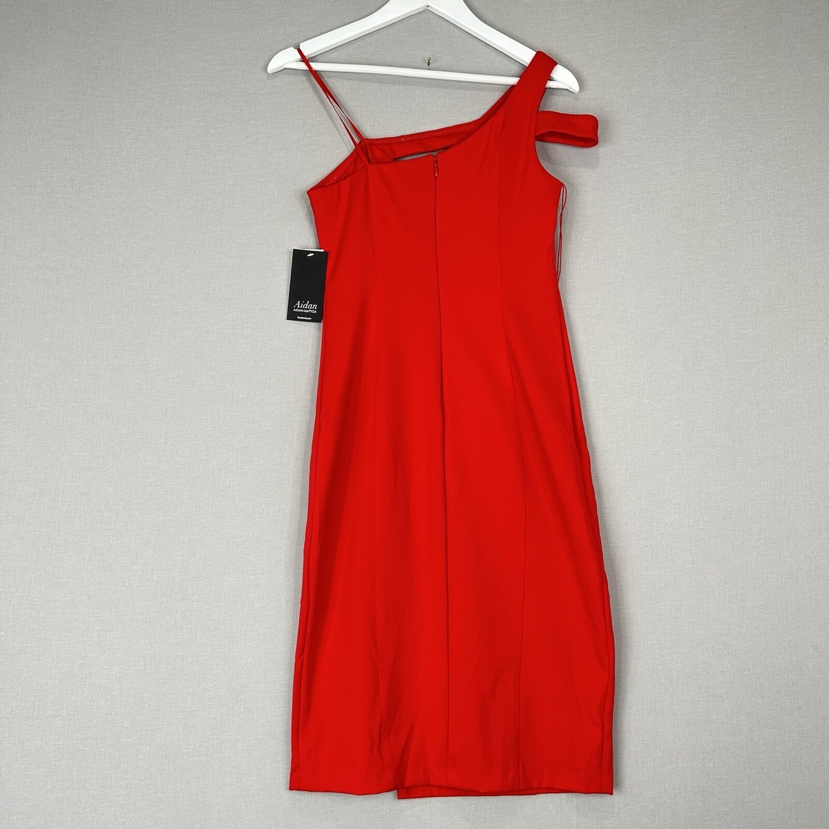 Aidan Mattox ワンショルダーカクテルドレス Aidan Mattox One Shoulder Dress in Royal