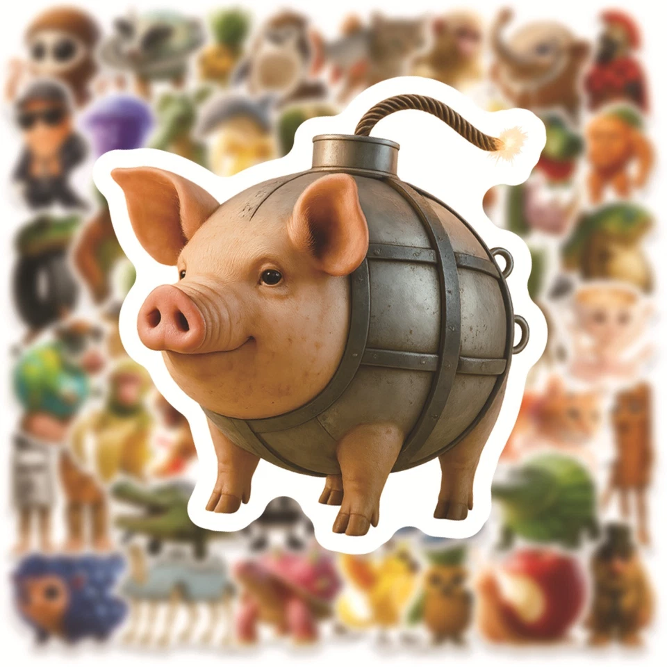 Karton Italienisch Brainrot Aufkleber Laptop Tasse Wasserdicht Zum Selbermachen Graffiti Abziehbilder 50 Stck. - Bild 4 von 4