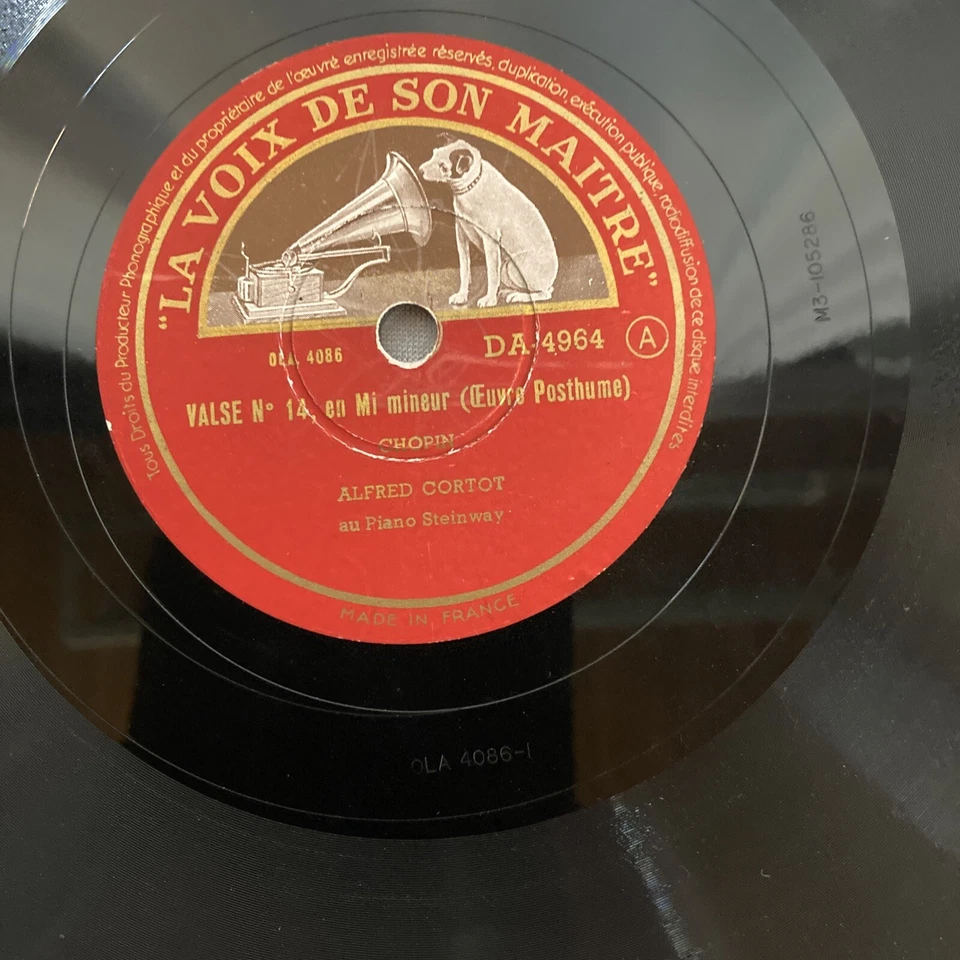 Schelllackplatte, alte französische Schallplatte, LA VOIX DE SON MAITRE. Vintage - Bild 2 von 4