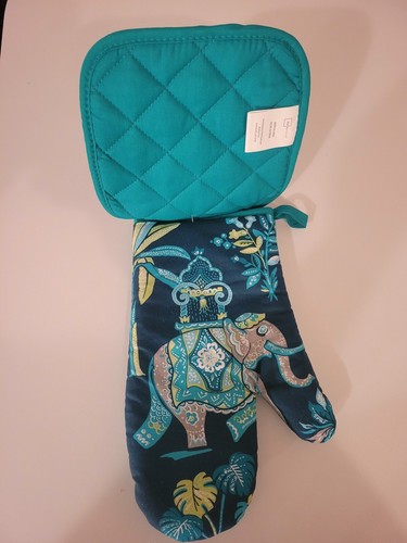 Küche Ofenhandschuh und Topflappen 2 Stück Set: Brandneu: Gesteppt Hitzebeständig - Bild 3 von 4