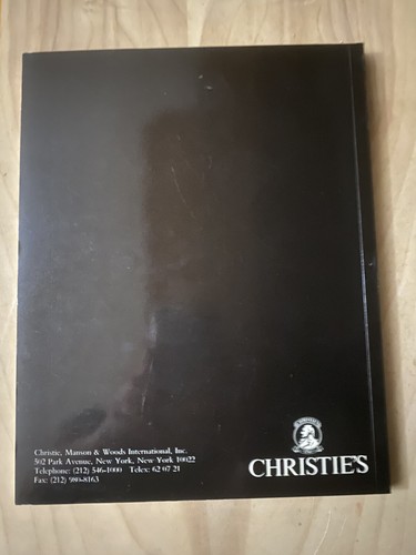 Christie’s Impressionist & Modern Paintings & Sculpture Part II Nov 15 1990 - Picture 2 of 7