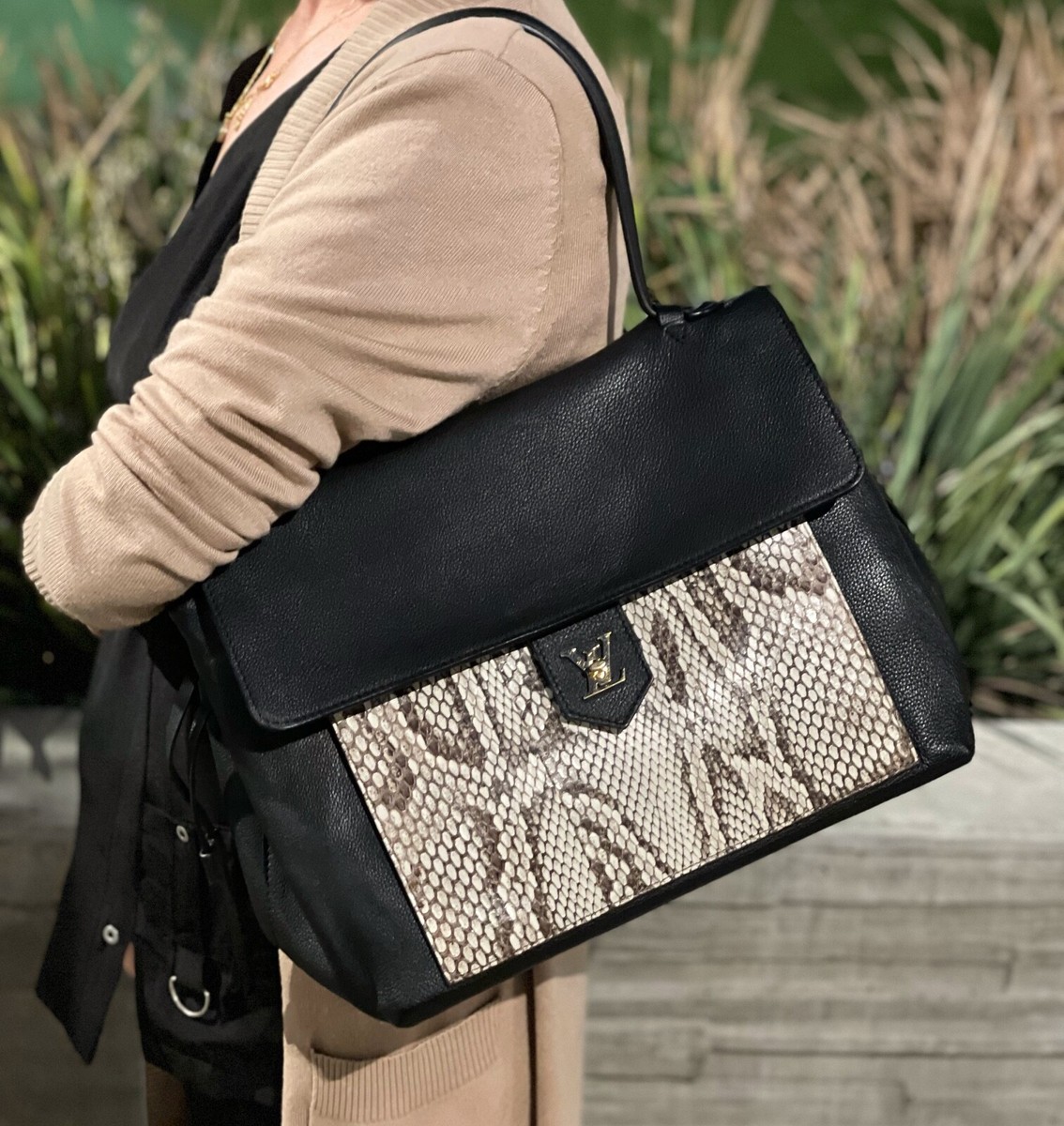 Louis Vuitton Lockme Satchel PM Python Leather | eBay