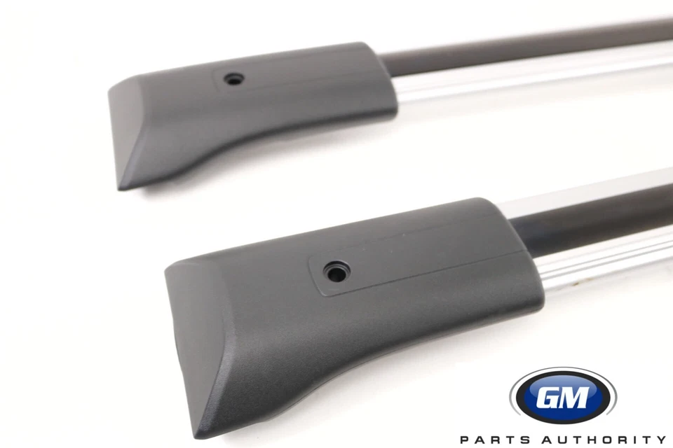 Equipamiento de riel transversal para portaequipajes de techo GMC Acadia 2010-2016 84130842 plateado genuino OEM GM Foto 2 de 4