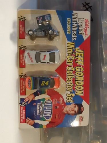 Jeff Gordon 1994 Kelloggs Frosted Mini Wheats 3 Diecast Car 1:64 Promo Set NOS - Picture 2 of 4