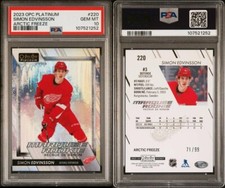 Simon Edvinsson RC Arctic Freeze /99 #220 - 2023-24 O-Pee-Chee Platinum - PSA 10