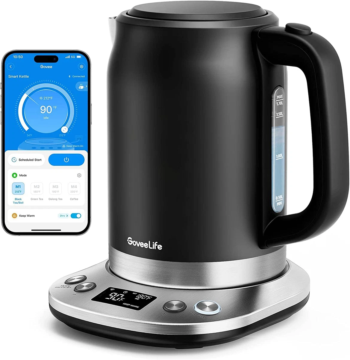 SMART ELECTRIC KETTLE Temperature Control Wifi ALEXA Rapid 2H Keep Warm  Water