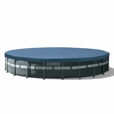 Intex Ultra Frame 26 Foot x 52 Inch Round Above Ground Outdoor Swimming Pool Set
