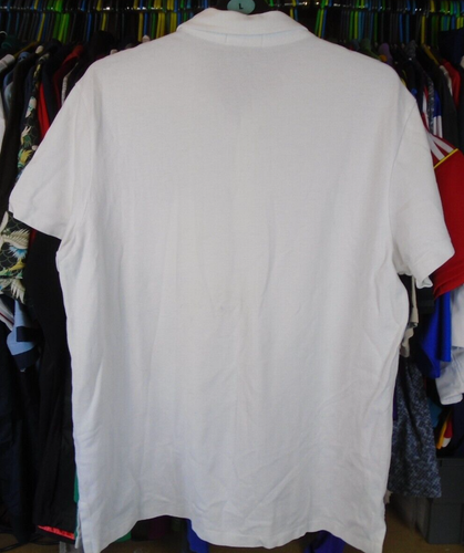 RALPH LAUREN POLO WHITE COTTON POLO SHIRT JERSEY TOP LARGE - Picture 6 of 7