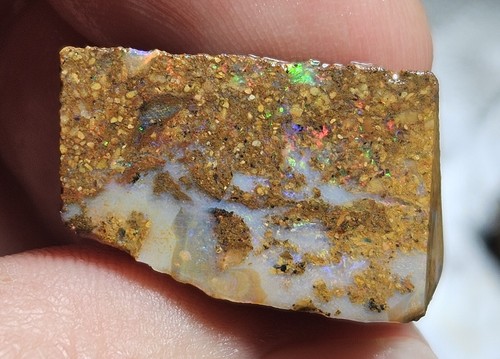 Boulder Opal Rough & Rub Parcel Winton Blue Purple Green Matrix Lapidary 590 Cts - Foto 15 di 24