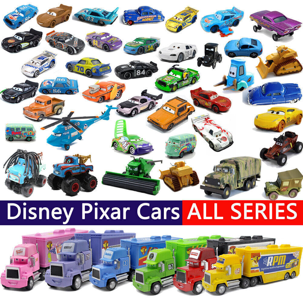 Disney Pixar Cars Lightning McQueen Mack Hauler Truck & Car Set Model Gift Toys