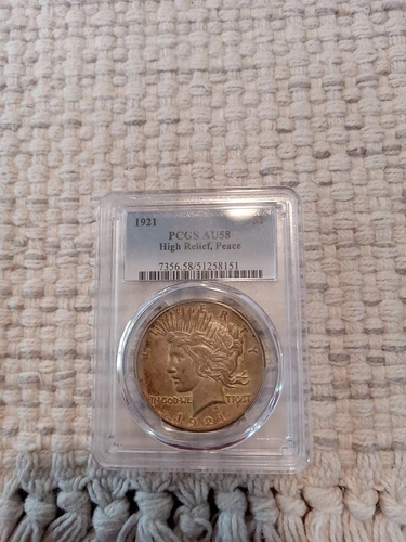1921 P Peace Dollar PCGS AU-58 Peace