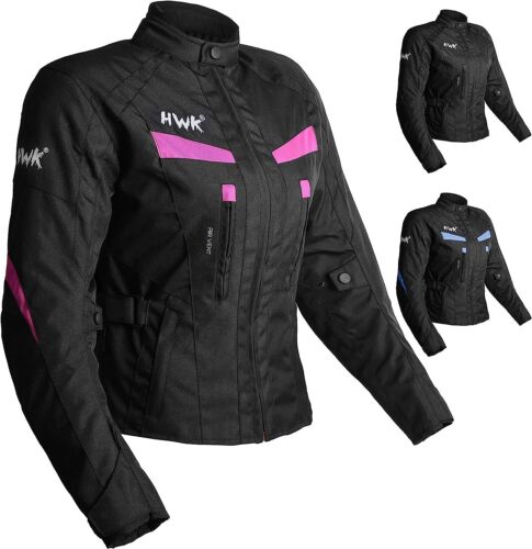 HWK Stella Stunt Women's Motorcycle Jacket with CE Armor, 3X-Large - Pink- - Photo 1 sur 5