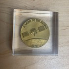 1978 Christian Broadcasting Network Bronze Acrylic Paperweight Medallion CBN