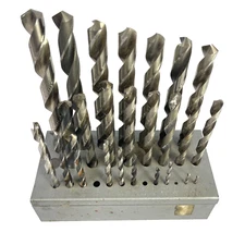 Drill Bits 25 Pieces Vintage Workshop Stand Rack Huot Steel Mountable St Paul MN