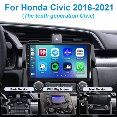 For Honda Civic 2016-2021 Android 13 Auto Car Stereo Radio GPS with WIFI Carplay