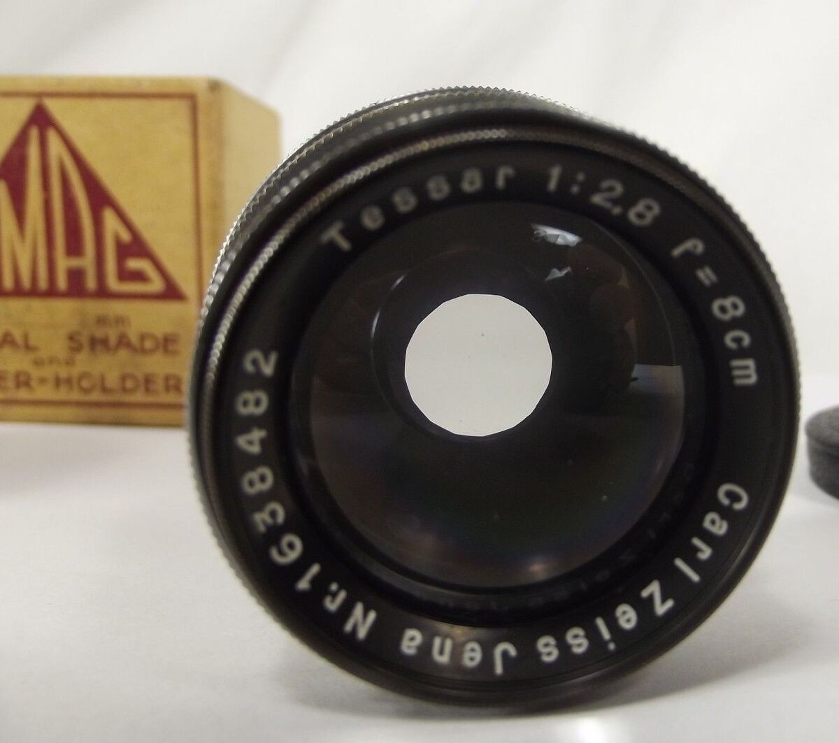 CARL ZEISS Jena TESSAR 80mm f/2.8 8cm Lens screw on OMAG CARL ZEISS Jena TESSAR 80mm f/2.8 8cm Lens screw on OMAG