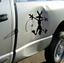 Wile E Coyote Splat Vinyl Sticker Decal For Car Window Great for Dents