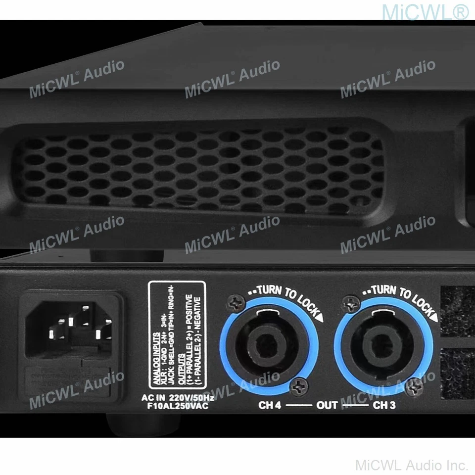 High-Tech 5200W 4 Channel Class D Digital Power Amplifier 5200 Watts PEAK Output - Image 3 of 4
