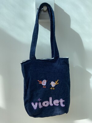 Handgefertigte NEUE schöne und sehr hübsche Denim komplett gefütterte Buchtasche - VIOLETT