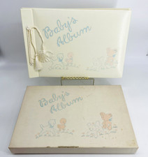 VTG MID-CENTURY BABY'S ALBUM MOMENTO/SCRAPBOOK/FIRST YEARS/NEW BORN-UNUSED W/BOX