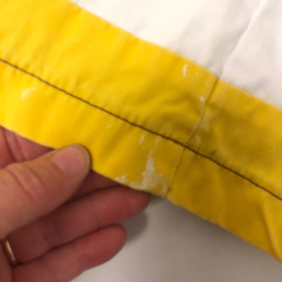 Pantalones Cortos De Colección Años 80 Midwest Fontbonne University Púrpura Amarillo Gimnasio FÚTBOL 50/50 M Foto 3 de 4