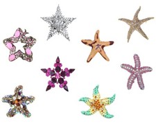 Fashionable Alloy Crystal Rhinestone Holy Star Pin Brooch Wedding Party Jewelry