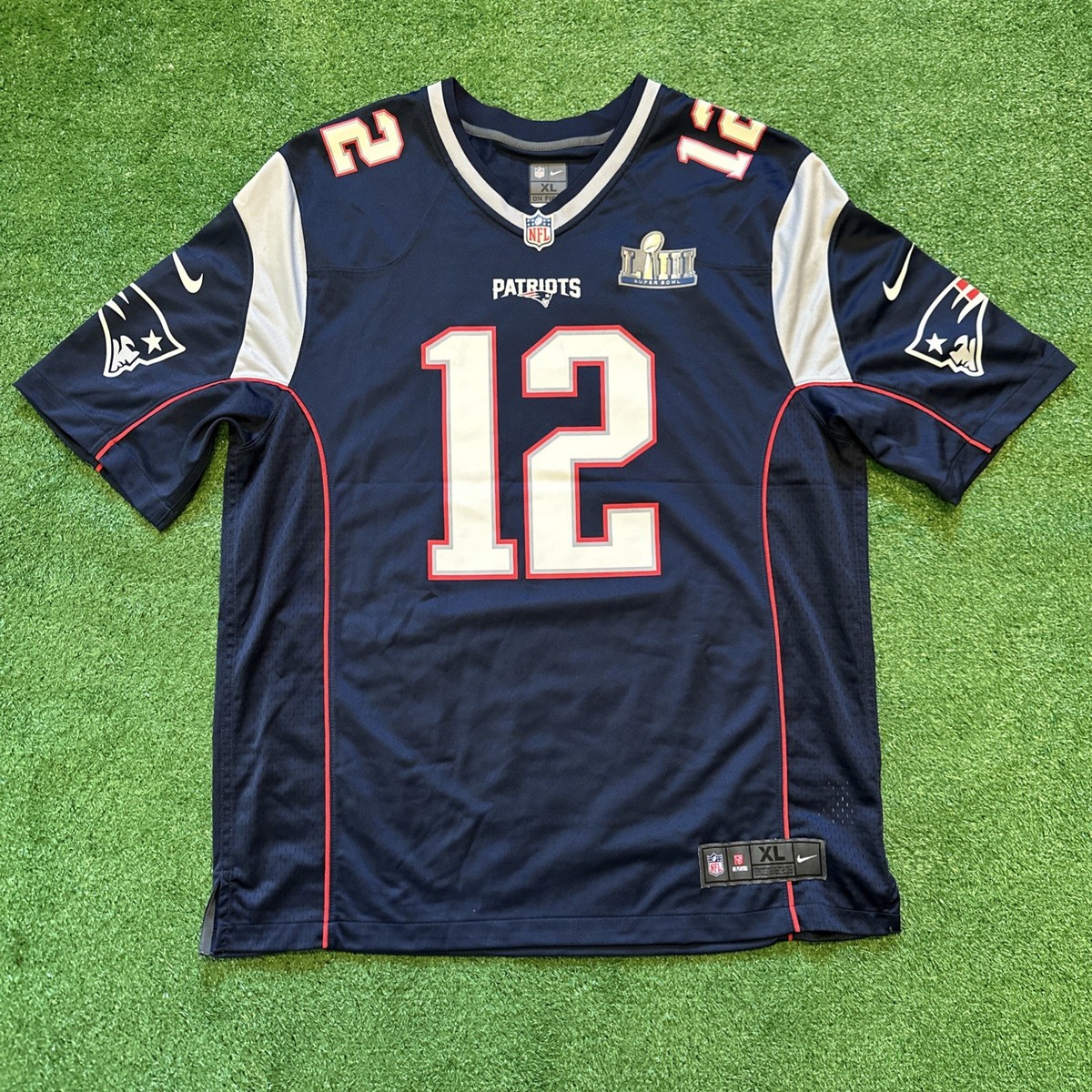 Super Bowl Tom Brady Blue Jersey Nike New England Patriots Tom