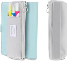 Pen Holder for Notebook Small with Zipper and Adjustable Grey