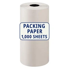 Packing Paper Roll 1440'L x 18"W - 1,000 Sheets 17” Long Equivalent - Large W...