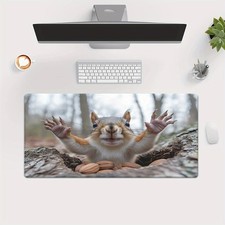 15.7x35.4 inch 1pc Comfort Squirrel In An Expressive Pose HD Printed Pad for Des