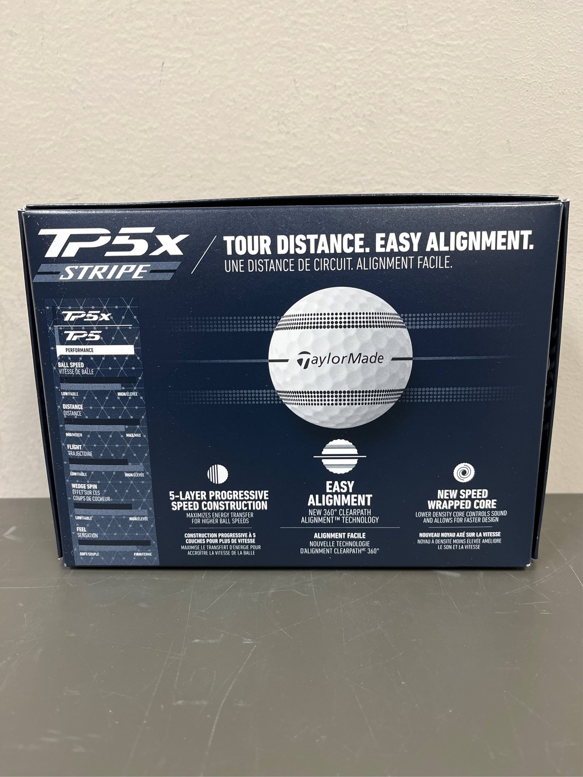 TaylorMade 2024 TP5x Stripe Golf Balls, Men's, White