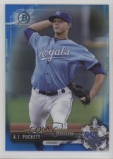 2017 Bowman Chrome Prospects Blue Refractor 63/150 AJ Puckett #BCP4 4g3