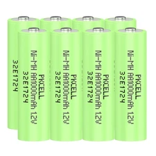 8Pcs 1.2v AA 1000mAh Rechargeable Battery Ni-MH Batteries for Flashes