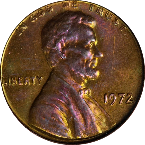 1972/72-P Lincoln Cent DDO-1/Brown BU Key Date Pretty Toning Strong Strike